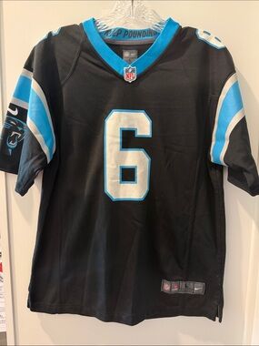 NFL Mayfield Black Carolina Panthers Jersey size Large